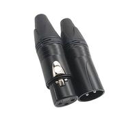 Ipetboom Connettore Xlr 3 Pin Maschio e Femmina per Microfono Spina Xlr a Saldare Set 2 Pezzi Guscio in Plastica Liscia Compatibile per Audio Altoparlante e Illuminazione Dmx