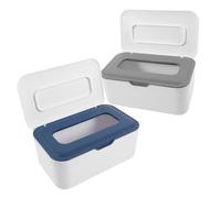 Ipetboom Contenitore Portatile per Salviette Umidificate con Coperchio 2 Unitá per Bambino Bambina e Uso Esterno, Dispenser per Tovagliolini Igienizzanti per Lettino e Seggiolone