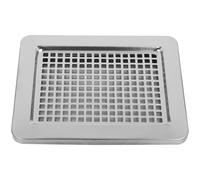 Ipetboom Coperchio a Griglia in Acciaio Inossidabile per Bidone della Spazzatura Vassoio Rettangolare 30X24 CM Posacenere per Bidone da Esterno per Hotel e Attività Commerciali