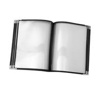 Ipetboom Copertina Menù Ristorante Trasparente in PVC Resistente con Bianco Cucito Quaderno Ricaricabile Pagine per Organizzazione Menu Western