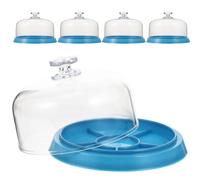 Ipetboom Copertura Antipolvere Riutilizzabili per Movimento Orologio 5 Pezzi in Plastica Blu Scomparti per Riparazione Orologi e Strumenti di Precisione
