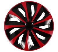 Ipetboom Coprimozzi per Auto 14 Pollici Nero e Rosso, Copricerchi Decorativi in Pp, Sostituzione Rapida per Veicoli Protezione Mozzi e Installazione Semplice