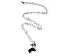 Ipetboom CORGI PENDANT collari per cani di taglia cucciolo su bassotto animale domestico collana a catena di cuccioli Cane da collana Cine Collana per cani accessorio per cani lega