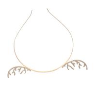 Ipetboom Corna Cervo Cercaietto in Strass Cercaietto Corna di Renna Tiara Festiva Cristalli per Natale Accessori per Capelli