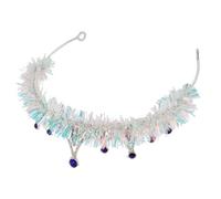 Ipetboom Corona da Principessa per Donna in Lega con Strass Blu Copricapo da Sposa Decorazioni per Festa Addio al Nubilato Adattabile per Balli di Fine Anno