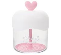 Ipetboom Creatore di schiuma trasparente a forma di cuore per il lavaggio del viso, strumento manuale per la creazione di schiuma, bottiglia di plastica rosa, ideale per uso domestico