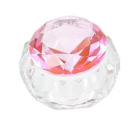 Ipetboom Crystal Nail Art Cup con Rosa Trasparente Bicchiere in Vetro ad Trasparenza per Miscelazione Smalti e Fondo Spesso Antiribaltamento per Manicure e Domestico