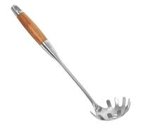 Ipetboom Cucchiaio Portata Spaghetti in Acciaio Inossidabile con Scolapasta e Seghettato Mestolo Pasta per Noodles Utensile da Cucina Facile da e Ristorante
