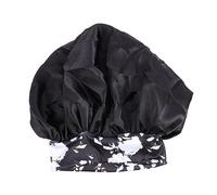 Ipetboom Cuffia Da Doccia in Raso Sonno Netto Dormire Asciugamani Per La Testa Avvolgere Per Le Donne Cuffia Per Da Donna Berretto Da Notte Elastico Rosa Riccioli Black Poliestere