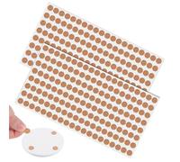 Ipetboom Cuscinetti Autoadesivi in Sughero Antiscivolo 500 Pezzi, Tappetini Isolanti Resistenti al Calore 12mm X 1mm per Mobili Cucina e Sala da Pranzo, Riduzione Rumore e Protezione