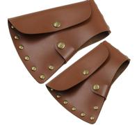 Ipetboom Custodia Protettiva per in Pelle Resistente 2 Pezzi Grande Piccolo Manicotto Protezione Testa Portatile per Attività Outdoor e Campeggio