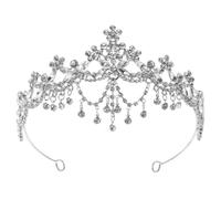 Ipetboom Di Cristallo Argento Per Donna Coroncina Elegante Per Matrimonio Compleanni e Feste Accessori Da Sposa Con Strass Per Cosplay e Costumi Di Halloween