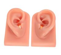 Ipetboom Di Orecchio Umano in Silicone 2 Pezzi, Orecchio Per Esercitarsi Nel Piercing, Didattico Leggero e Flessibile Per Studenti e Professionisti, Simulazione Realistica Per Formazione Al Piercing