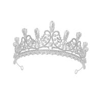 Ipetboom diadema di perle addio nubilato matrimonio copricapo tiara della santa comunione nuziale cristalli parà di compleanno corone per donne Lega di zinco bianca