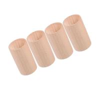Ipetboom Diffusore Di Oli Essenziali Con Base in Legno 4 Pezzi Mini Piedistalli Cilindrici Supporti in Legno Per Esposizione Rotonda in Ufficio E Casa Colore Cachi