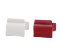 Ipetboom Distributore Di Dentifricio e Spremi-dentifricio Rotante in Plastica 2 Pezzi (rosso e Bianco), Dispenser Bagno Per Tubetti Crema e Cosmetici, Risparmio Contenuto Fino Al 30% Per Uso Domestico