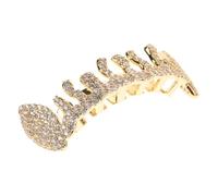 Ipetboom d'oro zanna tuo immediato da griglia punk accessori rapper d'oro finti griglie per la bocca da uomo grigliare i rame Golden
