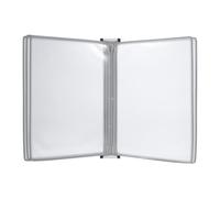 Ipetboom Espositore da Parete per Documenti A4, Portadocumenti da Parete a 5 Pagine, Ferro e Pvc, Organizer Salvaspazio Pannelli Ribaltabili, per Ufficio e Workspace