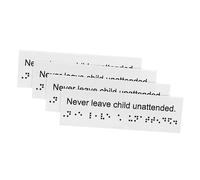 Ipetboom Etichette Braille in Plastica 4 Pezzi Cartelli Braille per Esterni per Non Vedenti Pannelli Segnaletici Tattili per Ipovedenti Ausili di Comunicazione per Spazi Pubblici