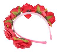 Ipetboom Fasce per Chioma Rose Artificiali Rosse Cerchietti Floreali Leggeri e Comodi per Feste Romantiche Accessori da Donna per Eventi Romantici e Cosplay 2 Pezzi
