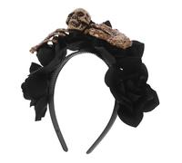 Ipetboom Fascia Del Cranio Fantasma Scheletro Accessori Con Teschi Per Donna Fasce Per Supereroe Netto Vestiario Maschera Gotico Fasce Della Morte Copricapo Halloween Tessuto Black