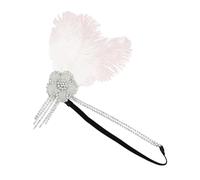 Ipetboom Fascia Flapper Piume Finte e Decorazioni Nappa Accessorio Per Capelli Stile Anni Per Donna Per Feste Tema e Costumi