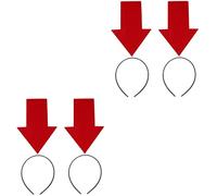 Ipetboom Fascia Per A Forma Di Freccia: 4 Fasce Divertenti Per Donne E Uomini Copricapo Rosso Con Simbolo Creativo Per Festival Feste Concerti Parate Gruppi Di Supporto 12 6X5 5X0
