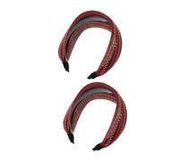 Ipetboom Fascia Per Capelli Da Donna a Tesa Larga, Design Retrò All'uncinetto, Accessori Moda Per Copricapo Da Ragazza, Fascia Impreziosita Per Protezione Solare, Disponibile in Vari Colori