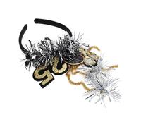 Ipetboom Fascia per Capelli di Capodanno Nera e Dorata Bottiglia di Latta Accessori per Vigilia di Capodanno