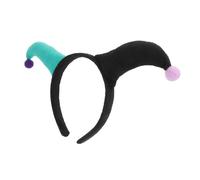 Ipetboom Fascia Testa Giullare Verde e Nera Cappello Clown Imbottito Accessorio Costume Fascia Sicura e Confortevole per Halloween e Feste Cosplay