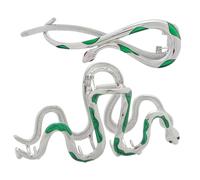 Ipetboom Fermagli Per Chioma a Artiglio Serpente in Metallo, Set Da 2 Pezzi Grandi, Accessori Eleganti Per Donna, Adatti a Feste e Uso Quotidiano