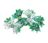 Ipetboom Fermagli per Chioma di San Patrizio 4 Pezzi Fiocco a Trifoglio Verde, Accessori Leggeri a Strati per Feste Irlandesi, Clip Decorativa per Chioma Bambine e Festival Stagionali