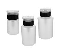 Ipetboom Flaconi Pompa a Pressione per Rimuovere lo Smalto - Set da 3 Pezzi 60 Ml 150 Ml 180 Ml - Contenitori Vuoti in Plastica Resistenti e Leggeri - Dispenser Anti-Perdita per Uso