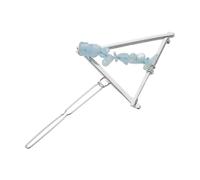 Ipetboom Forcina Per Capelli Con Cristalli Geometrici Triangolari Forcina Per Capelli Con Pietre Preziose Tormalina Blu