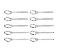 Ipetboom Ganci a Vite in Acciaio Inossidabile 304 Autoperforanti 8mm, Bulloni ad Occhiello da 10 Pezzi per Soffitto e Parete, Supporto Carichi Pesanti per Piante Sospese, Amache