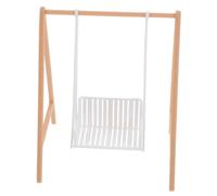 Ipetboom Giostra Miniatura per Casa delle Bambole Altalena in Miniatura Realistica Accessorio di Giardino per Bambole Giocattolo di Micro Paesaggio Decorazione per Esposizione di Oggetti di