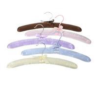 Ipetboom Grucce Imbottite di Raso Set da 5 Pezzi Rivestimento Antiscivolo e Tocco Confortevole, per Organizzare Abiti e Cappotti Nell'armadio di Casa Colore Colore Casuale Stili multipli