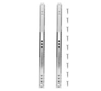 Ipetboom Guide per Cassetti a Doppio Senso 17mm Larghezza, Binari Estesi in Miniatura Cuscinetti a Sfere, Set 2 Pezzi in Acciaio Laminato per Mobili da Cucina e Armadi, Scorrimento Fluido