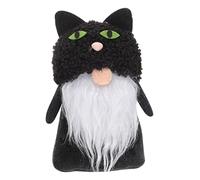 Ipetboom Halloween Gnome Plush Doll Nero Decorazione Compatta per Festa e Casa Peluche Tema Halloween Spaventoso per Haunted