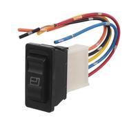 Ipetboom Interruttore Alzacristalli Auto a 5 Pin con Cablaggio, Pulsante di Sollevamento Momentaneo Elettrico per Finestrino, Compatibile per Veicoli, Camper e Officine, Nero,