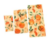 Ipetboom Involucri Alimentari in Cera D'api Biologica 3 Pezzi, Panno Cerato in Cotone Riutilizzabile per Conservare Alimenti Freschi, per Cucina e Ristorazione Sostenibile