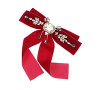 Ipetboom Jeweled Bow Brooch For Women Vintage Rhinestone Scarf Pin Elegant Baroque Bow Tie Accessory For Parties Weddings Uniforms And Lolita Style