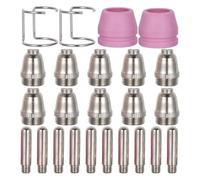 Ipetboom Kit Accessori per Taglierina al Plasma 24 Pezzi Ugelli e Punte Elettrodo in Rame per Torcia da Taglio Compatibile con Modelli Cut-60, Materiali di Consumo Resistenti per Taglio