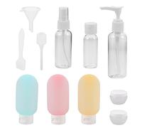 Ipetboom Kit da Viaggio 11 Pezzi Contenitori per Articoli da Toeletta Trasparenti a Tenuta Stagna Flaconi Ricaricabili con Spray per Shampoo Lozione Cosmetici Cura della Pelle Viaggio