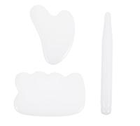Ipetboom Kit Gua Sha Per Massaggio Viso Con 3 Pezzi Grattaschiena in Naturale Per La Della Pelle E Del Corpo
