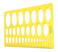 Ipetboom Kit Righelli Ellittici in Plastica Arancione Modelli di Disegno Architettonico Scala in Centimetri Strumento di Misurazione Professionale per Scuola Ufficio e Progettazione