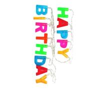 Ipetboom Lampada Decorativa a LED per Compleanno Lettere Inglesi Stringa Luminosa da 13 Metri in PVC senza Batteria per Feste Camera da Letto Soggiorno e Balcone