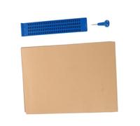 Ipetboom Lavagna Didattica Braille Portatile a Righe Con Stilo e Carta Ausilio Per Scrittura Braille Metodo Di Apprendimento Per Studenti Ipovedenti