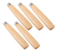 Ipetboom Manico in Legno per Lima 5 Pezzi Impugnatura Compatta per Lime Metalliche e Utensili Manuali Accessorio Sostitutivo Leggero per Lavorazioni di Precisione e Uso Artigianale
