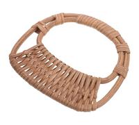 Ipetboom Manico Intrecciato in Rattan per Borse Fai da Te Impugnatura Rotonda 15X14 CM Color caffè Manici di Ricambio per Pochette e Mini Borse Accessori per Decorazioni